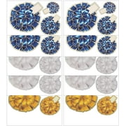 Bowdacious Gift Bows, 30 Christmas & Hanukkah Holiday Bows, 3D Looking Gift Bow Stickers with Foil Accents & Attached Gift Tag. No More Crushed Bows!