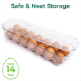 thumbnail image 2 of Greenco Stackable Refrigerator Egg Storage Bin With Lid, Stores 14 Eggs, Clear, 2 of 7