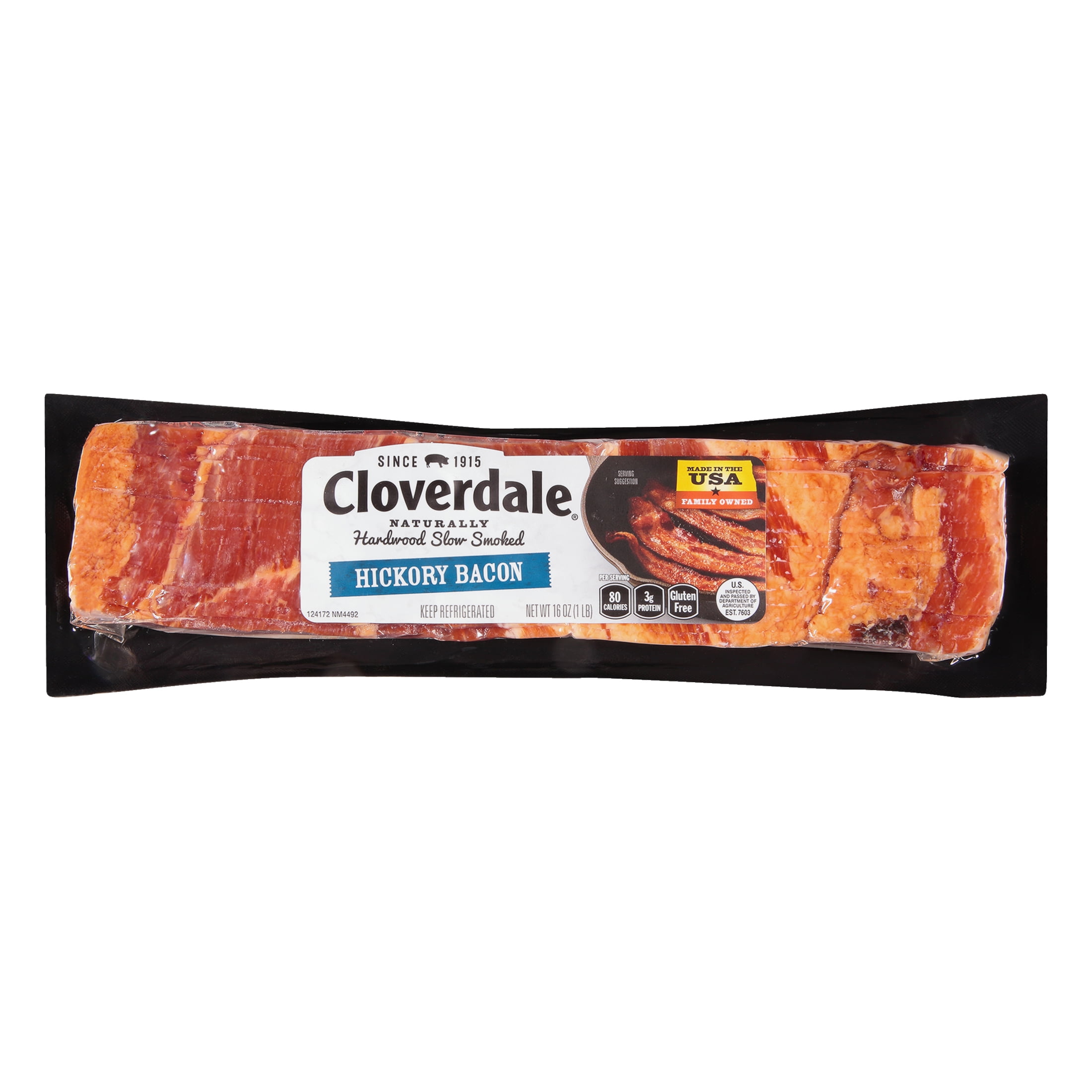 Cloverdale Foods Slow Smoked Hickory Bacon, 16 oz