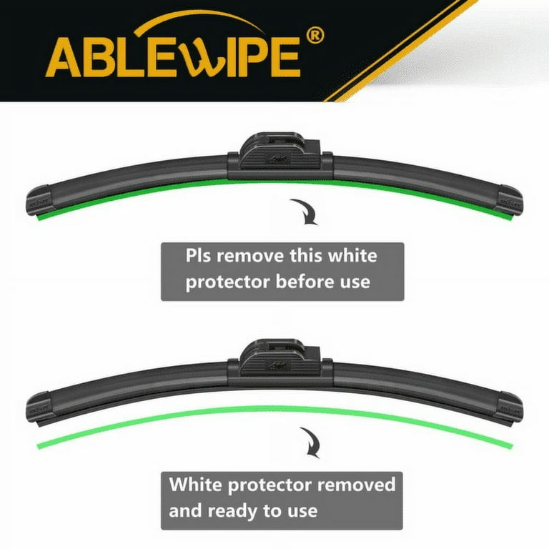 ARVEFPPY OEM QUALITY Silicone Wiper Blades, 26 and 16 Windshield Wipers  (Pack of 2), Automotive Replacement Windshield Wiper Blades for Front
