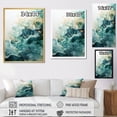 thumbnail image 4 of Designart "Teal Gold Minimalism Serenity In Flow" Minimalism Floater Framed Wall Decor, 4 of 7
