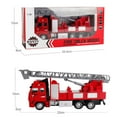 thumbnail image 2 of Fire Truck Toy with Flashing Lights & Siren Sounds for Kids, Extendable Rotating Ladder, Bump and Go Action, Role Play Toy for Boys & Girls, Kid Car Toy Trucks, Ages 3-7+, 2 of 4