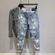 thumbnail image 2 of Pantalones vaqueros con bolsillos recortados de estrellas para hombre, pantalones vaqueros masculinos con gráficos, azul claro, venta al por mayor, alta calidad, estilo retro, informal, tallas XS, 2 of 5