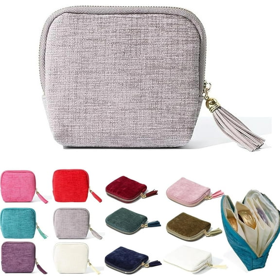 Stuffdatas Travel Jewelry Case, Gettoreach Travel Jewelry Case, Portable Jewelry Organizer Pouch with Zipper & Tassel, Multi-Layer Storage for Earring Necklace Ring Bracelet for Girls Trip (1pc K)