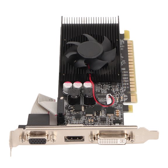 Tarjeta Gráfica GT730, 2 GB GDDR3 64 bits 810 MHz/1300 MHz DVI I VGA PCI Express 2.0 Tarjeta de Vídeo para Juegos Con Ventilador paraicina y Juega