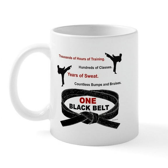 CafePress - ONE Black Belt 1 Mug - 11 oz Ceramic Mug - Novelty Coffee Tea Cup