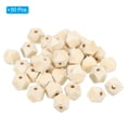 thumbnail image 3 of Uxcell 12mm Natural Wood Beads, 50 Pack Unfinished Wooden Beads Geometric Hexagon Loose Beads Spacer Beads, 3 of 5