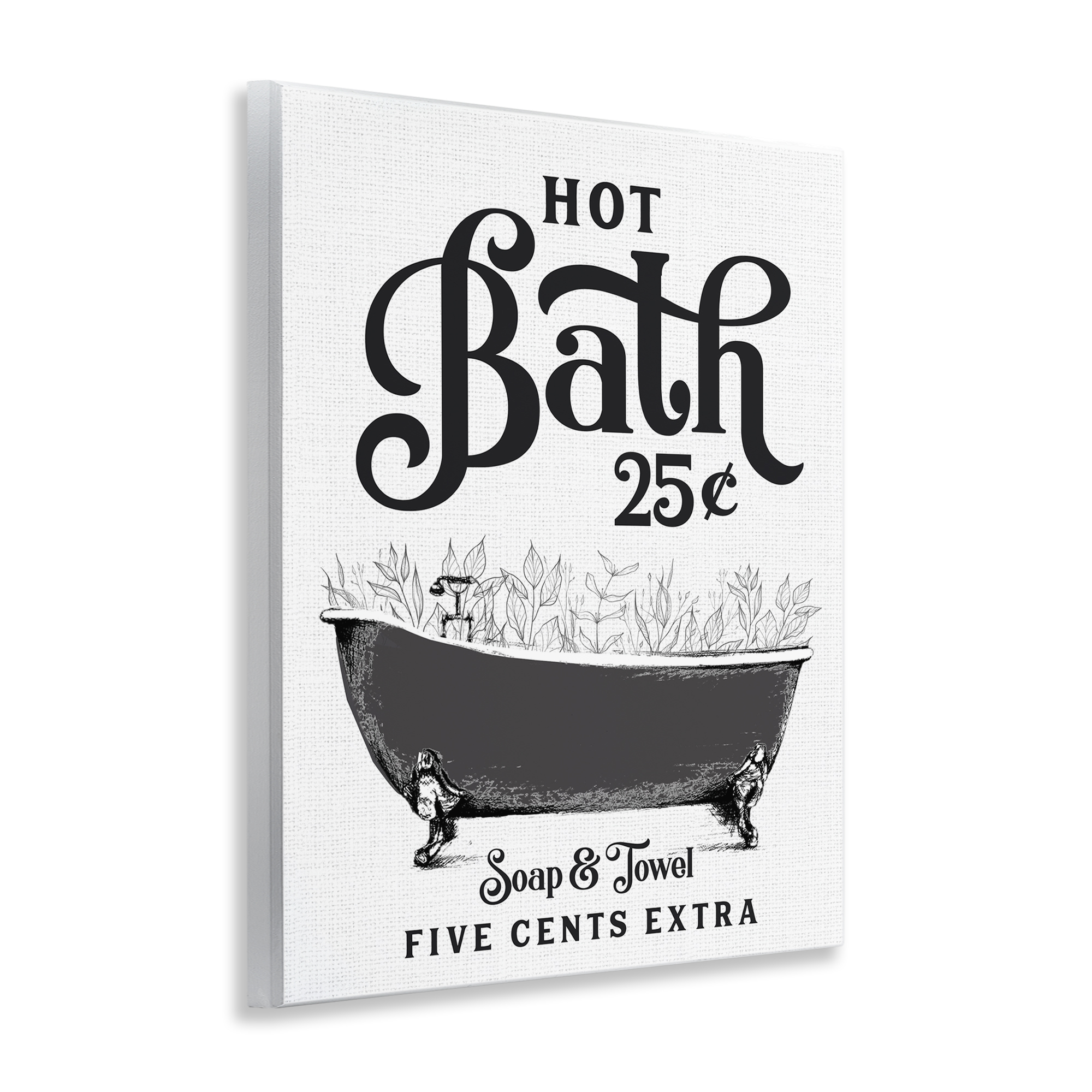 Hot Bath with Bubbles Wall Plaque Art, design by Lettered and Lined