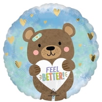 17' Feel Better Bear Foil Mylar Balloon - Party Supplies Decorations