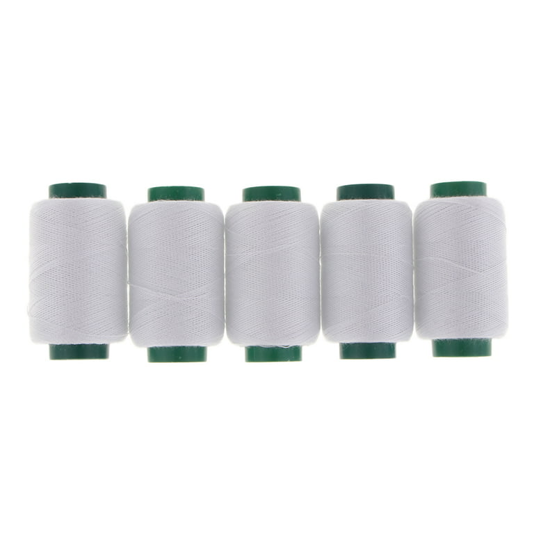 2 White Cotton Sewing Thread Reel Machine Polyester Overlocking Premium  Quality