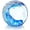 Blue3.1inch, variant on OKYWHOP High‑Quality Hand Blown Ocean Wave Glass Ball, 2.3" Green Glass Paperweight, Stable Flat Base, Artisan Craftsmanship for Home Office Shelf Tabletop Decor
