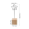 thumbnail image 4 of Maoww Wooden Base Place Card Holder Buffet Reservation Picture Clip Stand Holiday Wedding Banquets Party Table Setting Decorations Star, 4 of 7