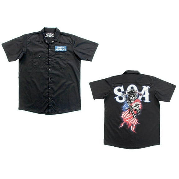 Sons of Anarchy Americana Adult Black Workshirt