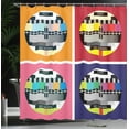 thumbnail image 4 of Ambesonne Digital Shower Curtain, Television Channel Sign, 69"Wx84"L, Multicolor, 4 of 5