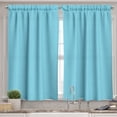 thumbnail image 2 of Ambesonne Checkered Valance & Curtain, Aqua Stripes Diagonal, 55"x45", Aqua White, 2 of 6