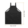 thumbnail image 2 of Unique Bargains H Style Apron Kitchen Cooking Aprons Long Artist Painting Apron with 2 Pockets Black, 2 of 5