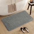 thumbnail image 3 of sruoe Bathroom Rugs, Bath Mat for Bathroom Floor 1pcs, Bath Mats for Bathroom Floor Non Slip Non Skid, Rectangular Cloth Floor Mat for Bath Door Household, Gray, 3 of 5