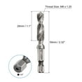thumbnail image 2 of Uxcell Combination Drill and Tap Bit Metric M8 x 1.25 Thread 1/4" Hex Shank Machine Tapping Threading Taps, 2 of 6