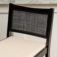 thumbnail image 5 of Powell Bilberry 29" Indoor Low Cane-Back Wood Barstool, Set of 2, Black/Natural/Beige, 5 of 16