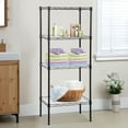 thumbnail image 2 of 4-Tier Shelving Unit 44" H x 18L x 12D Storage Shelves with Wire Shelf Liners Adjustable Small Closet Shelves Metal Shelf Rack for Storage Kitchen Pantry Laundry, 600Lb Capacity, Chrome, 2 of 15