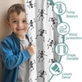 thumbnail image 3 of Blackout Kids Curtains,White Dancing Skeleton Pattern Childrens Insulated Curtains Set Of 2,Bedroom Essentials,Toddler Room Decor 42"x63", 3 of 5
