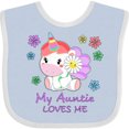 thumbnail image 3 of Inktastic My Auntie Loves Me- Cute Unicorn Boys or Girls Baby Bib, 3 of 4