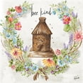 thumbnail image 2 of Tre Sorelle Studios 12x12 White Modern Wood Framed Museum Art Print Titled - Honey Bee and Herb Blossom Wreath III, 2 of 4