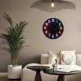 thumbnail image 5 of Wall Clock Decorative - Retro Colorful Numbers Print 2D Vintage Wall Clocks Battery Operated Silent Non-Ticking for Bedroom, Living Room, Kitchen, Office, Classroom, 10 Inch, 5 of 7