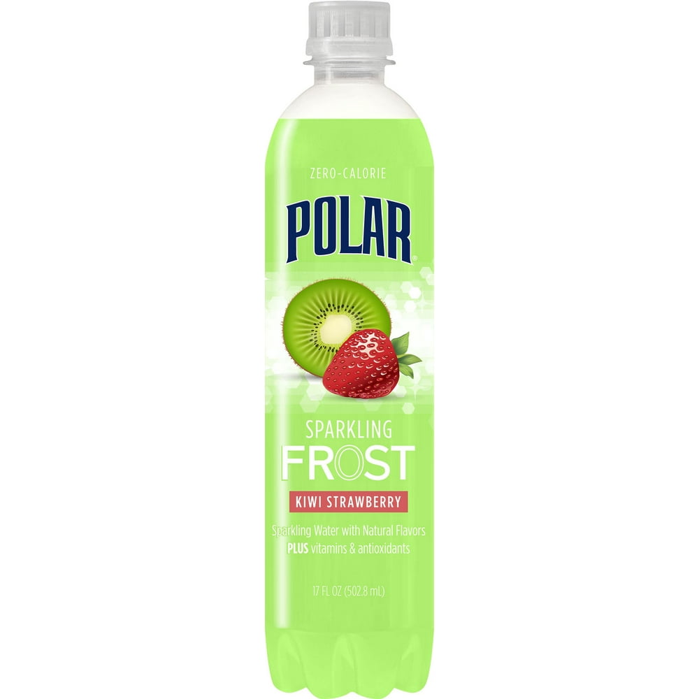 Polar Sparkling Frost Water, Kiwi Strawberry, 17 Fl Oz, 12 Count