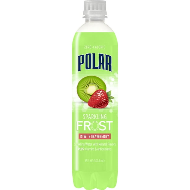 Polar Sparkling Frost Water, Kiwi Strawberry, 17 Fl Oz, 12 Count