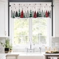 thumbnail image 5 of Merry Christmas Valances for Windows Christmas Tree Snowflakes Linen Texture Rod Pocket Curtain Valance Window Treatment Short Curtains for Kitchen Living Room, 58"x16", 5 of 5