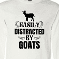 thumbnail image 4 of Inktastic Easily Distracted by Goats Long Sleeve T-Shirt, 4 of 5