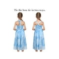 thumbnail image 5 of Girls Dress Sky Blue Tie Dye Halter Ruffle Pleated Summer Party Holiday 6 Years, 5 of 8