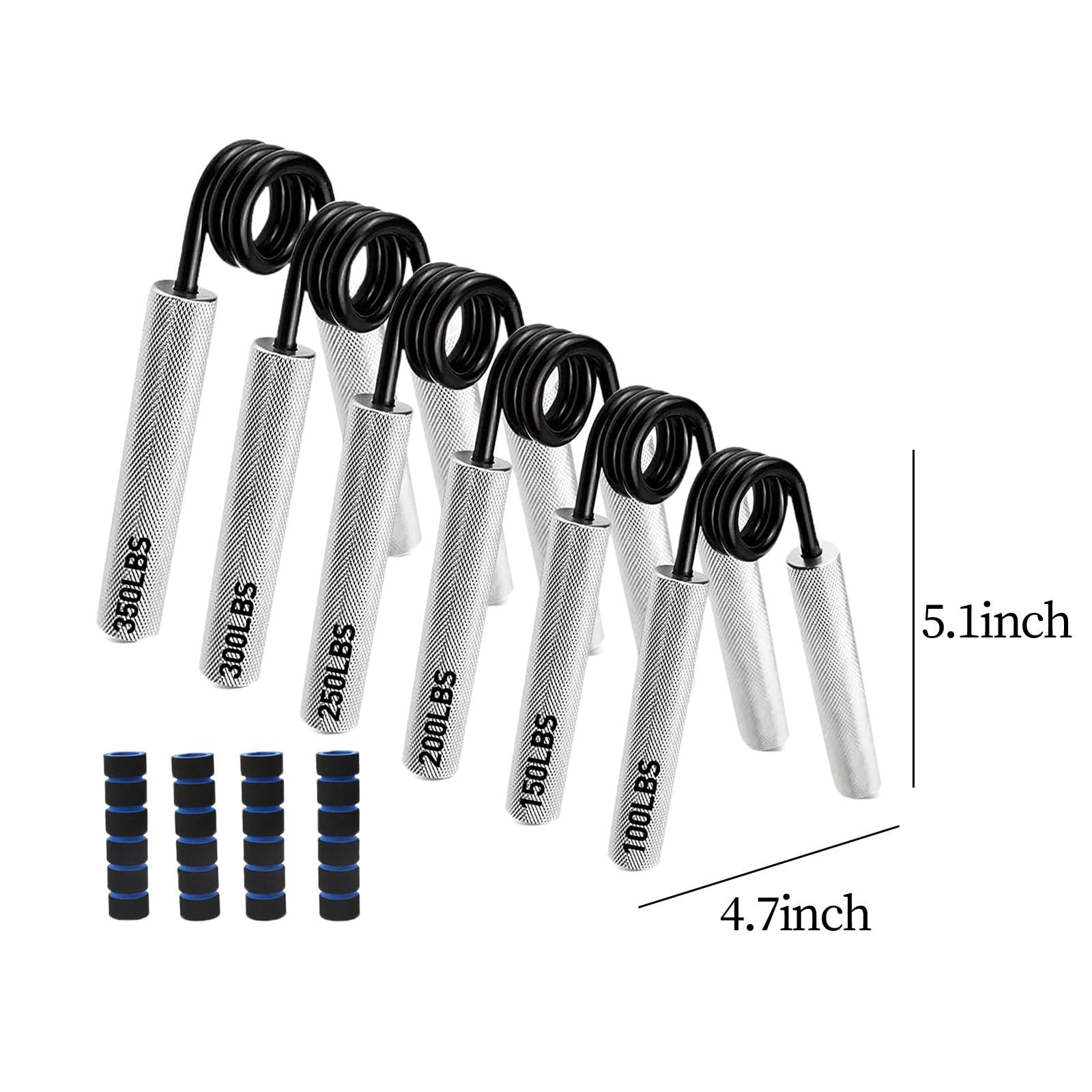 funtasica Metal Hand Grip Strengthener, 6 Piece Set, Non-Slip Wrist And Forearm Strengthener, Multipurpose Accessory for Sports And Fitness