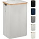 thumbnail image 1 of Cesto de ropa Lonbet con tapa, 98 L, marco de bambú gris claro, 1 of 8