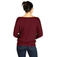 thumbnail image 3 of Dolman Tops for Women Sexy Off The Shoulder Tops Banded Waistband Shirts 3/4 Sleeves Regular and Plus Size Tops, 3 of 6