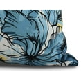 thumbnail image 2 of Simply Daisy, 26 x 26 Inch, Zentangle, Floral Print Pillow, Teal, 2 of 2