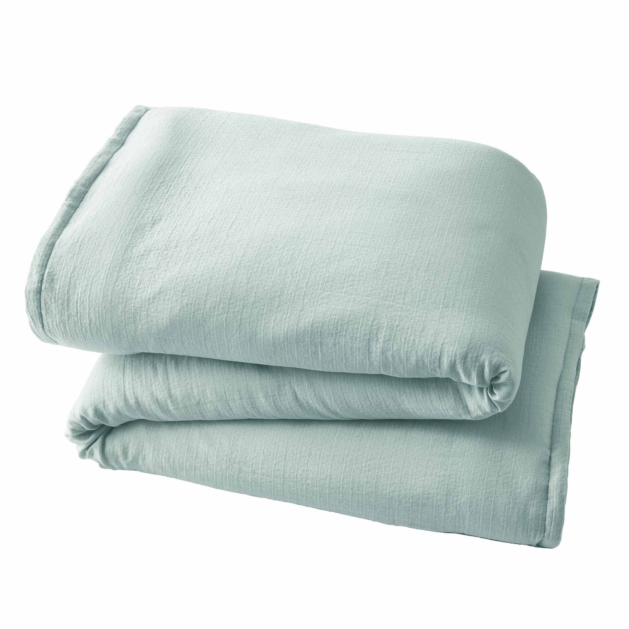 Better Homes & Gardens 3-Piece Sage Green Crinkled Gauze Comforter Set, Adult King