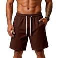 thumbnail image 2 of Sewkxo Men's Baggy Sweat Shorts 7" Cotton Summer Athletic Casual Shorts with Pockets,Coffee M, 2 of 8