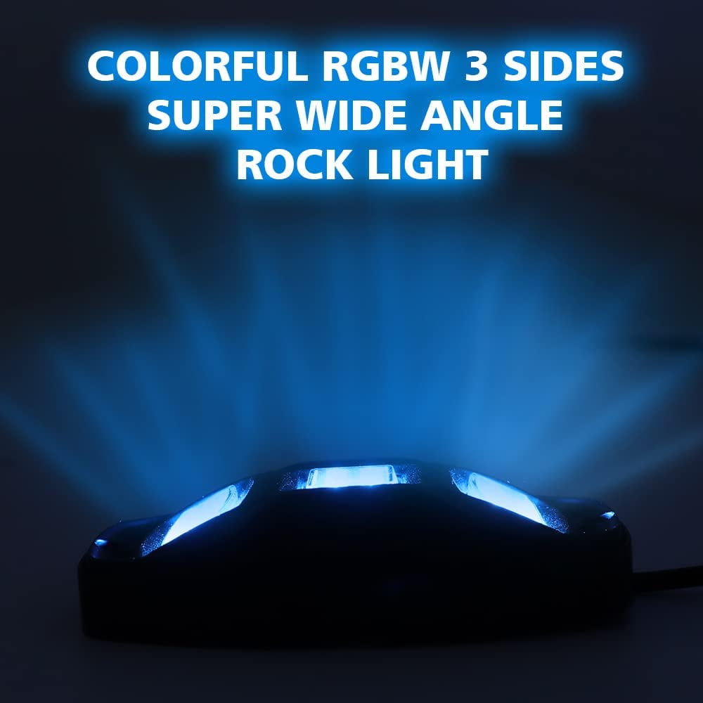 Sunpie Triple Luminous Zone Wide Angle 12PCS RGBW LED Rock Lights