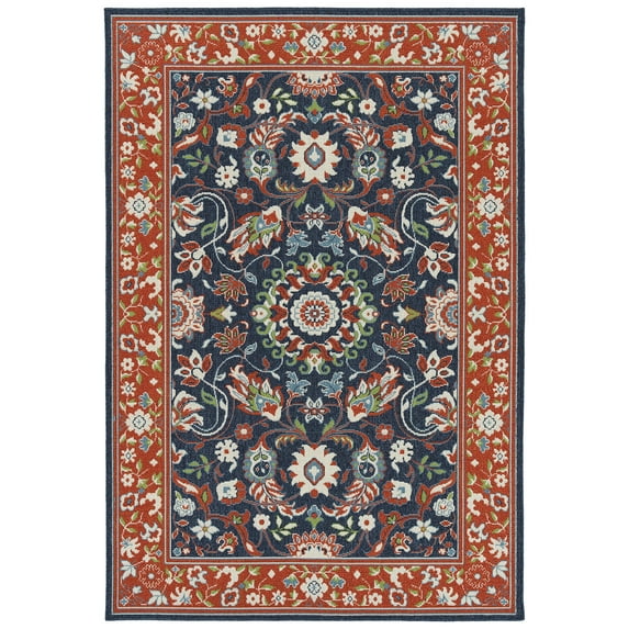 Kaleen Sunice Collection - Tangerine 5' x 7'6" 100% Polypropylene Rug