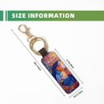thumbnail image 3 of Wukai Rooster Oil Painting Print Leather Car Keychain, Universal Key Fob Keychain, Leather Key Chain Holder for Men and Women,360 Degree Rotatable, 3 of 5