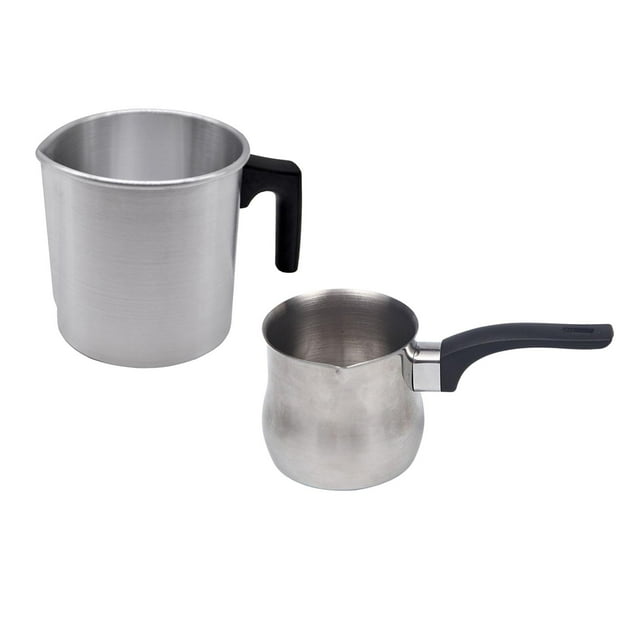 Jarra de jabón para velas,Jarra para hacer velas de cera Acero inoxidable verter,Suministros de crisol para derretir cera con boquilla vertedora sin goteo,Artesanías de doble caldera con