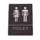 thumbnail image 3 of Letrero de WC perfecl etiqueta de pared para estacionamientos inodoro oficina Unisexo 15x20cm, 3 of 8