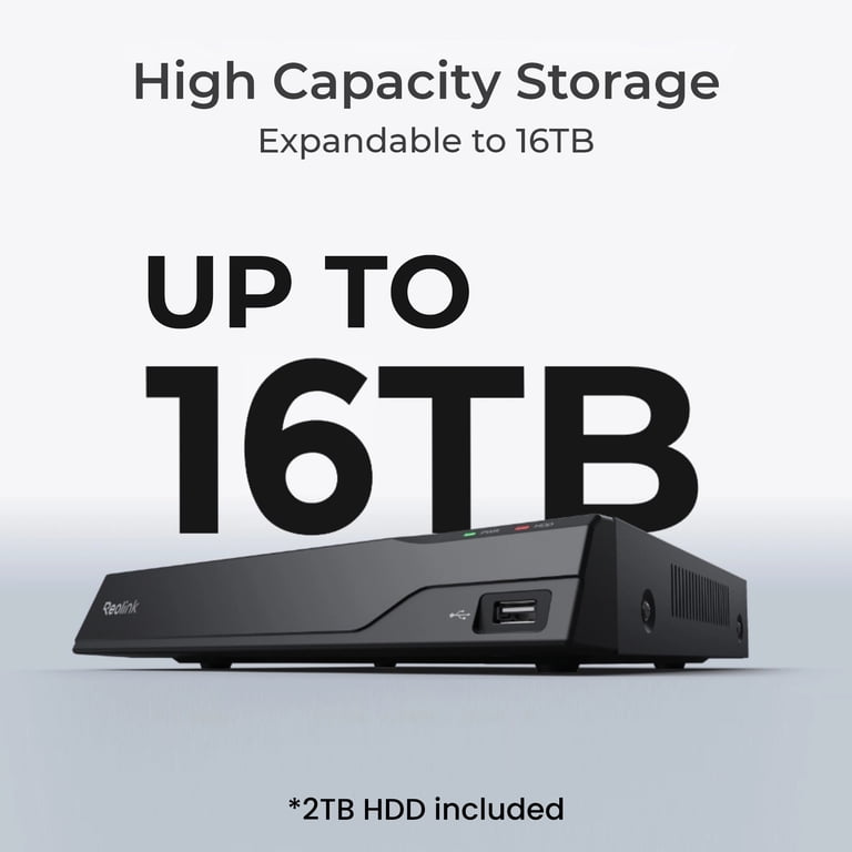 Reolink, 4K 8MP 8-Channel PoE NVR, 2TB HDD, 24/7 Recording Reolink, 4K 8MP 8-Channel PoE NVR, 2TB HDD, 24/7 Recording