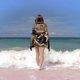 thumbnail image 2 of Chica Indiscreta Toalla de playa de secado rápido con diseño temático, regalo para mujeres y niñas, ideal para cumpleaños, fans, amantes de la música, uso en la playa o al aire libre, 78 × 150 cm, 2 of 6