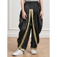 thumbnail image 7 of Aislor Boys Satin Pants Hippie Dance Harem Trousers for Halloween Carnival Party Balls Black 16, 7 of 7