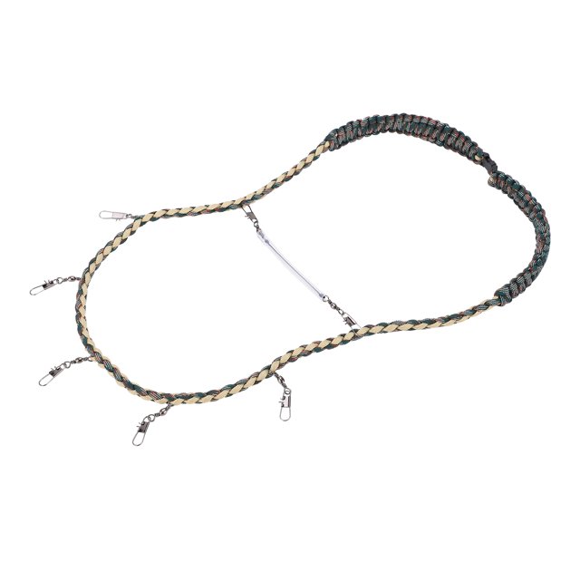 Longe de Pêche à la Mouche avec Multi Clips, Longe de Pêche à la Mouche Tressée en Nylon avec Porte-Tapis Accessoires de Pêche à la Mouche Finition de Luxe
