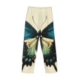 thumbnail image 6 of Balery Blue Black Butterfly Art print Men's Pajama Pants,Ultra Lightweight Pjs,Lounge Pant-X-Large, 6 of 9