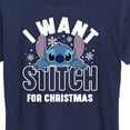 thumbnail image 3 of Lilo & Stitch - I Want A Stitch For Christmas - Women's Short Sleeve Graphic T-Shirt, 3 of 5